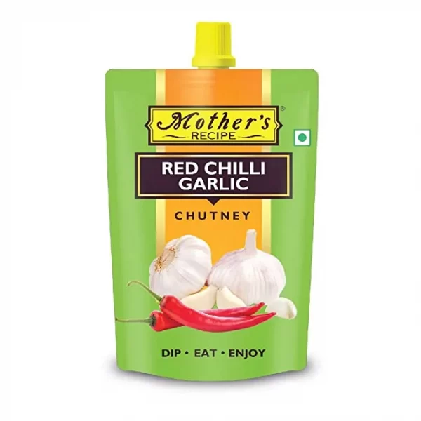 Mothers Recipe Red Chilli Garlic Chutney Pouch, 200 G