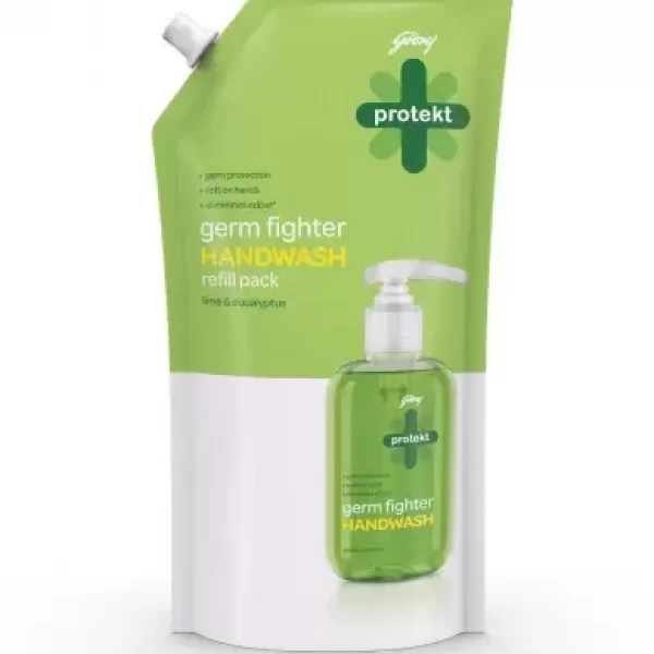 Godrej Protekt Germ Fighter Lime & Eucalyptus Hand Wash Refill Pouch
