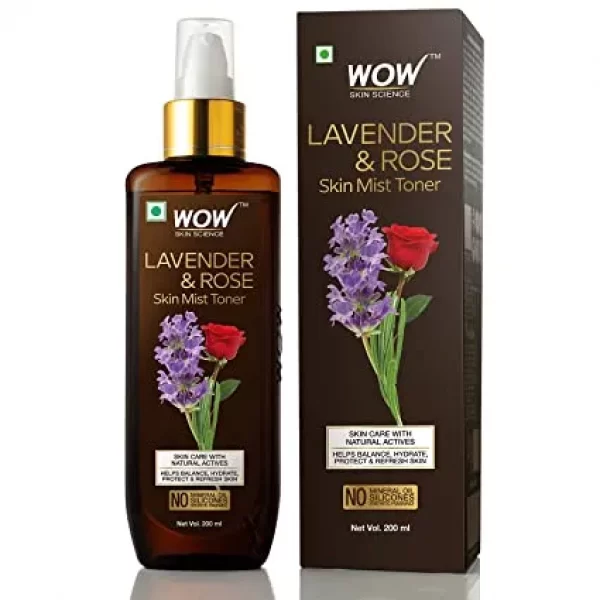 WOW Skin Science Lavender & Rose No Parabens & Sulphate Skin Mist Toner  200mL