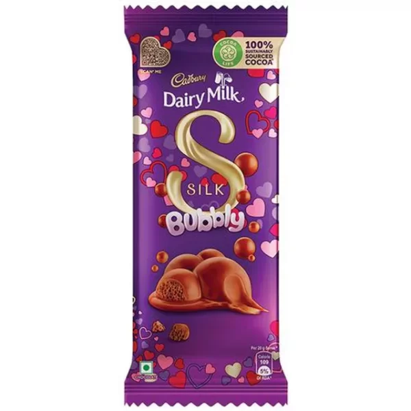Cadbury Dairy Milk Silk Bubbly Chocolate Bar  120GM