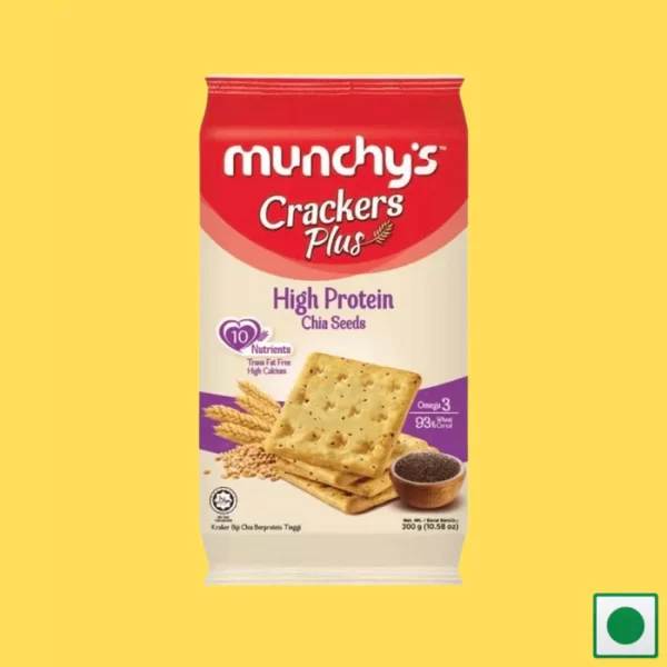 MUNCHY?S CRACKERS PLUS HIGH PROTEIN CHIA SEEDS, 300G