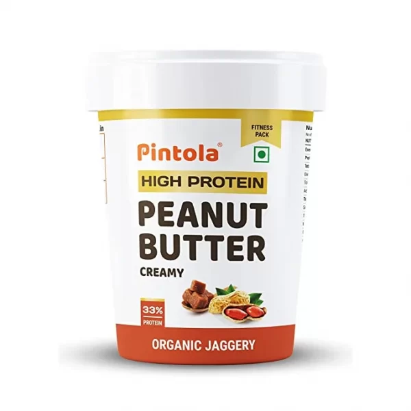 Pintola HIGH Protein Peanut Butter ORGANIC JAGGERY Creamy 1kg