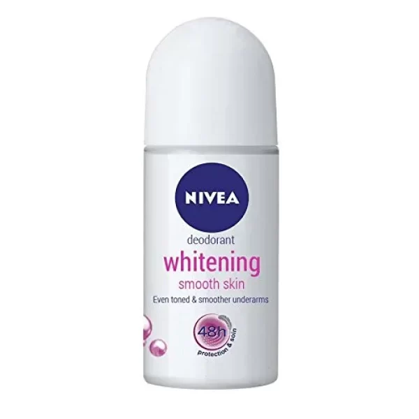 Nivea Whitening Smooth Skin Deodorant Roll-On for Women, 25ml