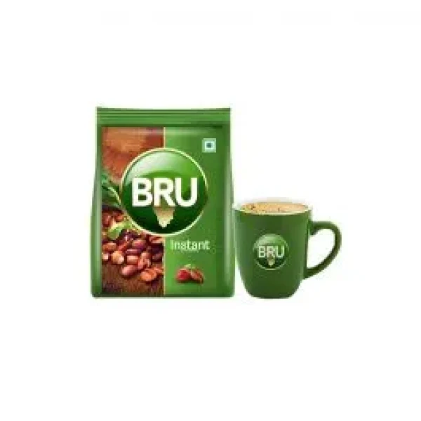 Bru Instant Coffee Powder Pouch-200Gm Free Mug