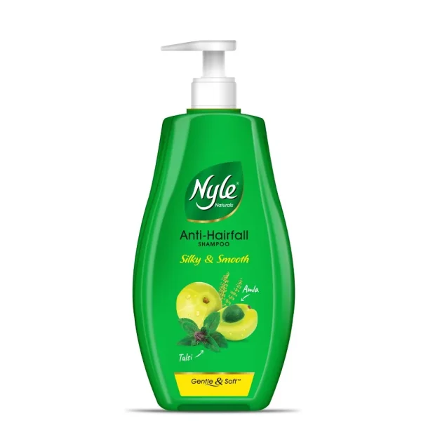 Nyle Naturals Silky And Hairfall Shampoo, With Tulsi And Amla, 800Ml