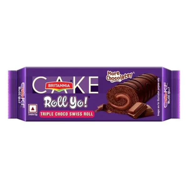 Britannia Cake Roll Yo! Triple Choco Swiss Roll – More Chocolatey, 24 g