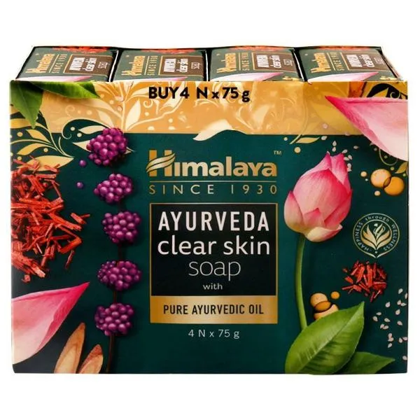 Himalaya Ayurveda Clear Skin Soap 75 g (Pack of 4)