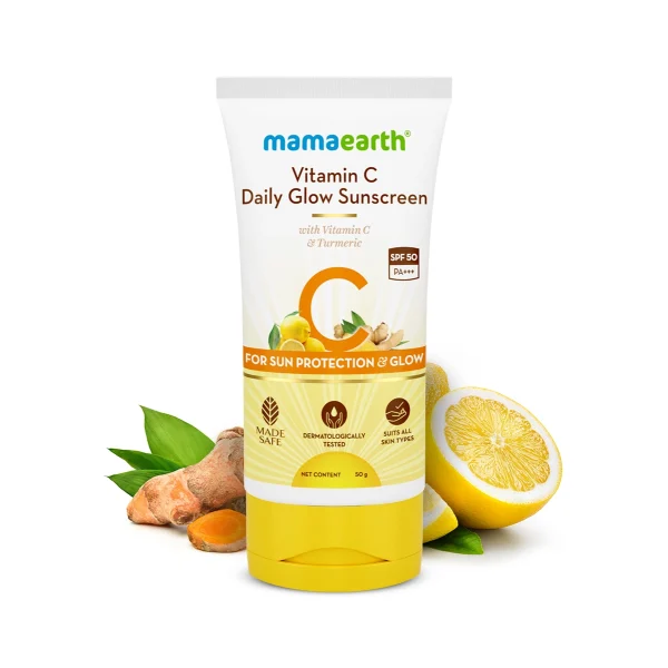 Mamaearth Daily Glow Sunscreen SPF 50 PA+++, 50gm