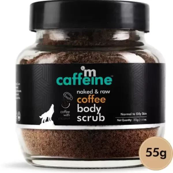 mCaffeine Coffee Body Scrub for Tan Removal, Exfoliation & Soft-Smooth Skin 55gm