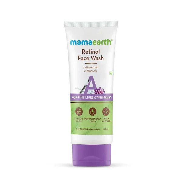 Mamaearth Retinol Face Wash With Retinol & Bakuchi For Fine Lines And Wrinkles ? 100 Ml