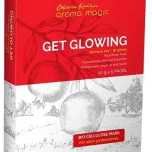 Aroma Magic Get Glowing, Remove Tan, Brighten (Face Sheet Mask) (20G*5 Packs)  (100 G)
