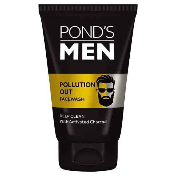 Pond’S Men Pollution Out Activated Charcoal Deep Clean Facewash, 50 G