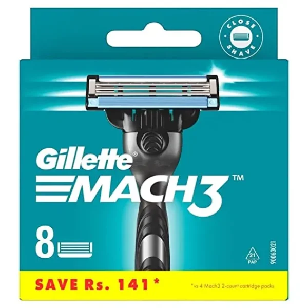 Gillette Mach 3 Manual Shaving Razor Blades – 8S Pack