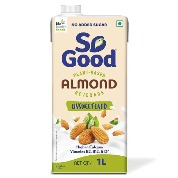 So Good Plant Based Almond Beverage Unsweetened 1 L
