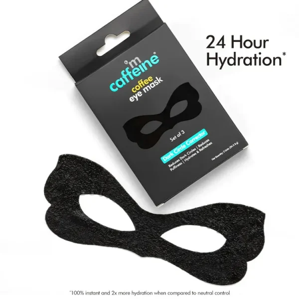 Coffee Eye Mask for Dark Circles with Vitamin C & Caffeine – 2x Hydration – 8g | Pack of 3