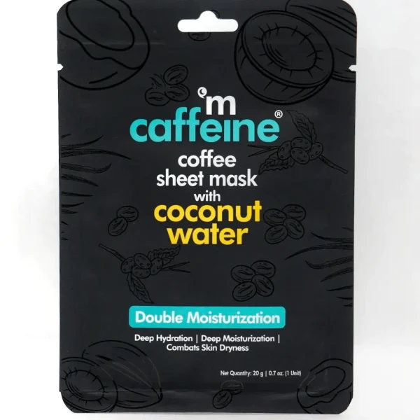 MCaffeine Coconut Water Coffee Sheet Mask For Double Moisturization – 20g
