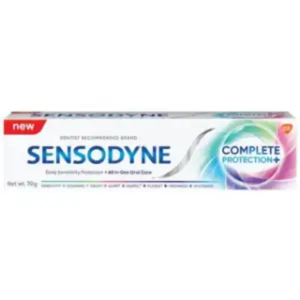 Sensodyne Toothpaste Complete Protection+ – All In One Daily Oral Care For Sensitive Teeth, 70 g