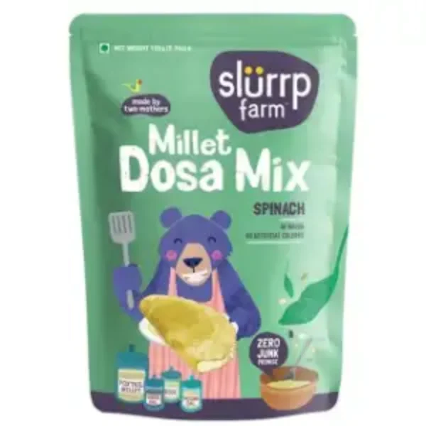 Slurrp Farm Millet Dosa Mix with Spinach for Small Children – 150gms