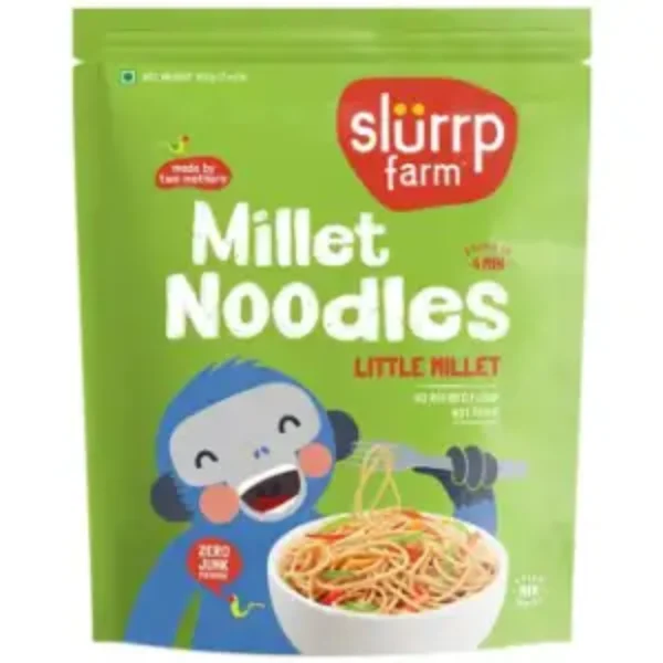 Slurrp Farm Little Millet Noodles – No Maida, Not Fried, 192 g