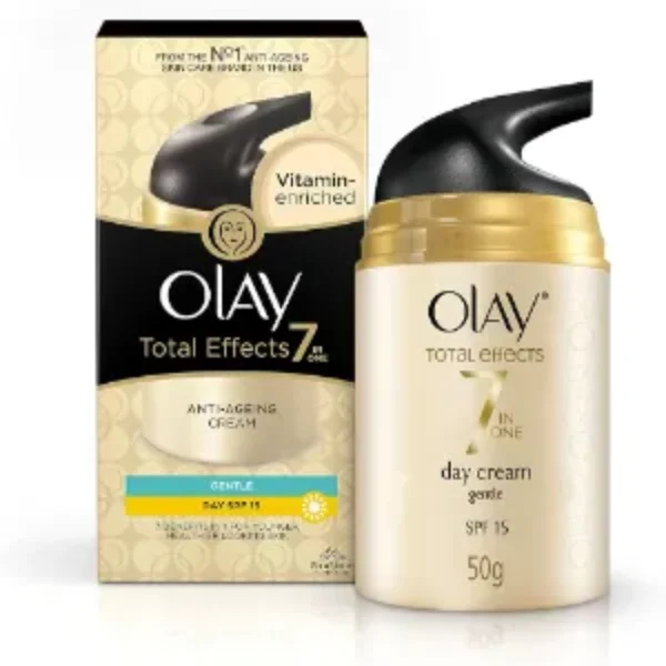 Olay Day Cream Total Effects 7 in 1, Anti-Ageing Gentle Moisturiser,And Olay Night Cream 50g