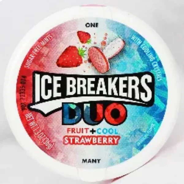 Ice Breakers Duo Fruit + Cool Mints Strawberry, 36 G