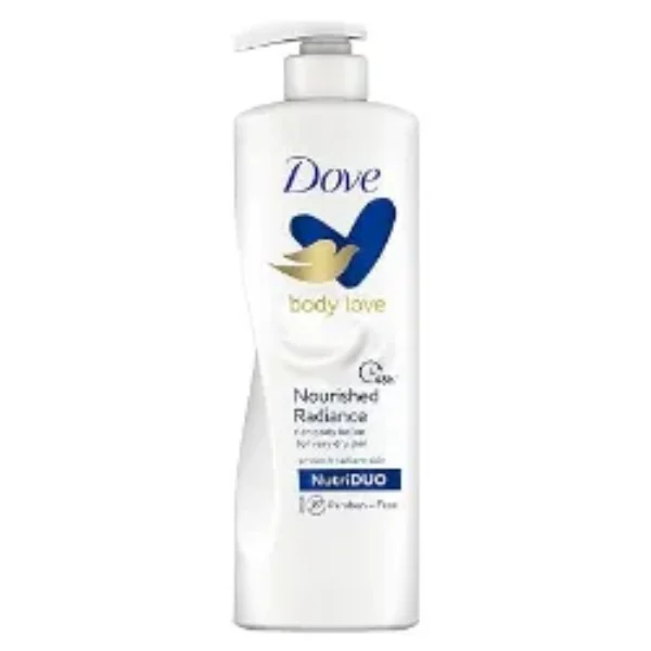 Dove Body Love Nourished Radiance Body Lotion For Very Dry Skin 48Hrs Moisturisation  400Ml