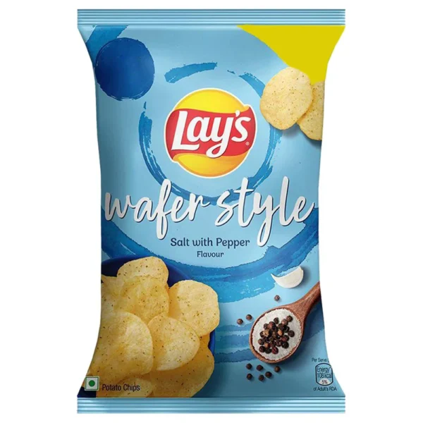 Lays Wafer Style Salt With Pepper Flavour 52G