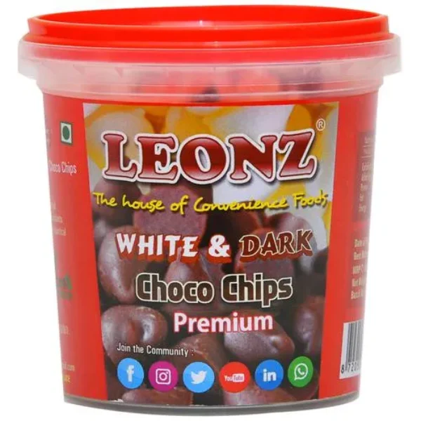 Leonz Choco Chips – White And Dark, 100G