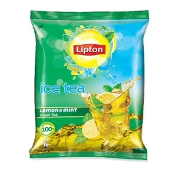 Lipton Iced Tea, Lemon And Mint Green Premix, Pouch, 400G