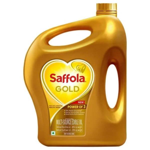 Saffola Gold Rice Bran Based Blended Oil 3 L