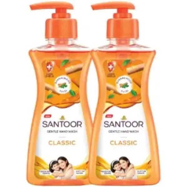 Santoor Hand Wash Classic, 200Ml (Buy 1 Get 1)