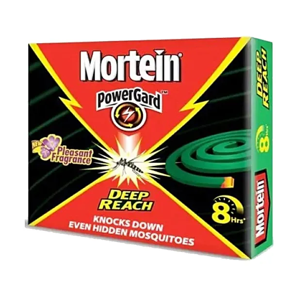 Mortein Powergard 8Hrs Coil, 100% Protection From Dengue, 10 Coils