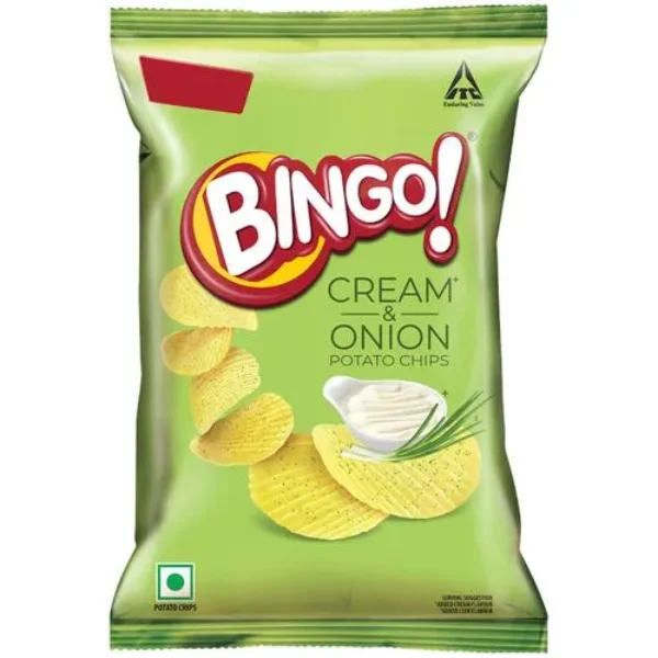 Bingo! Potato Chips Cream & Onion, 100G