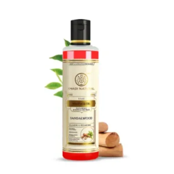 Khadi Natural Sandalwood Massage Oil 210ml