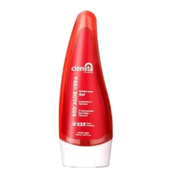 Clensta Red Aloe Vera Gel 22x MORE POWERFUL Than Normal Aloe Vera For Skin and Hair 130 Ml